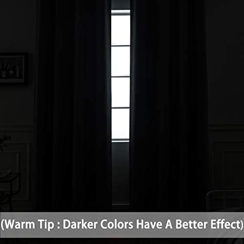 Yakamok Grey Room Darkening Curtains 84 inch Gray Sliding Door Drapes | 1 - Image 9