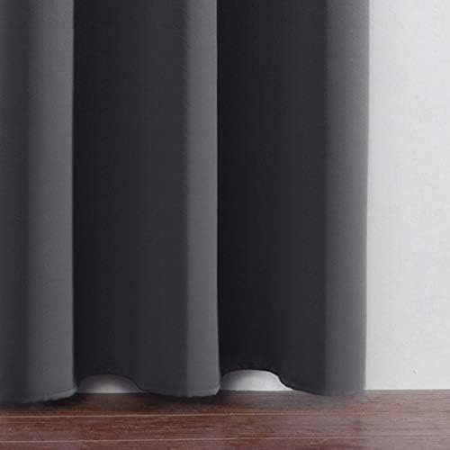 Grey Blackout Curtains/52 x 45 Inch/Set of 2 Panels Room Darkening Short - Image 9
