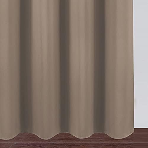Cappuccino Thermal Blackout Curtains/52 x 108 Inch/Set of 2 Panels Room - Image 6