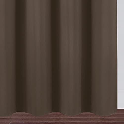 Chocolate Thermal Blackout Curtains/42 x 84 Inch/Set of 2 Panels Room Darkening - Image 9