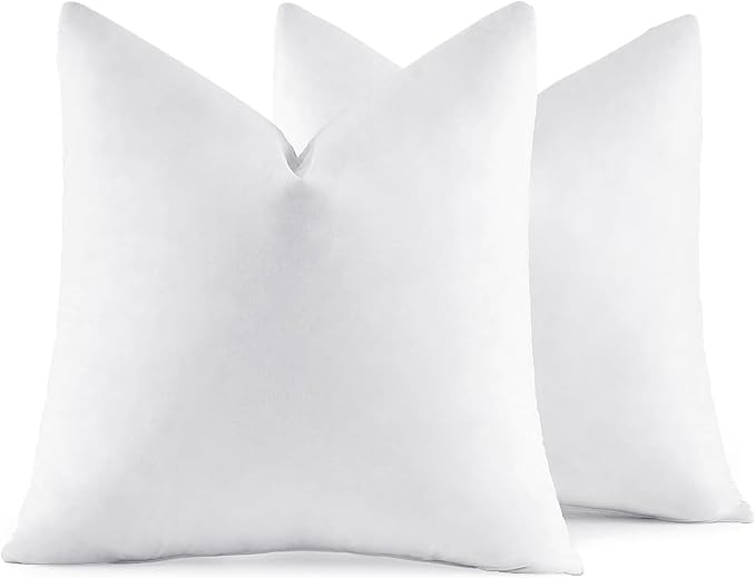 MIULEE 16x16 Pillow Inserts, Double-Layer Down-Proof Cotton Cover, Decorative by MIULEE