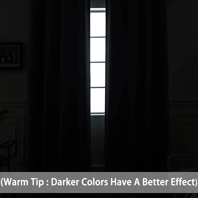 Yakamok Room Darkening Curtains 62x96 inch Length Stone Blue-Living Room | 2 - Image 2