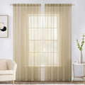 MIULEE 2 Panels Sheer Curtains for Living Room 54 X 108 Inches Beige | Window by MIULEE