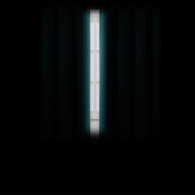 Sea Teal Blackout Curtains 42 x 54 Inch Length Set of 2 Panels Grommet Bedroom - Image 3