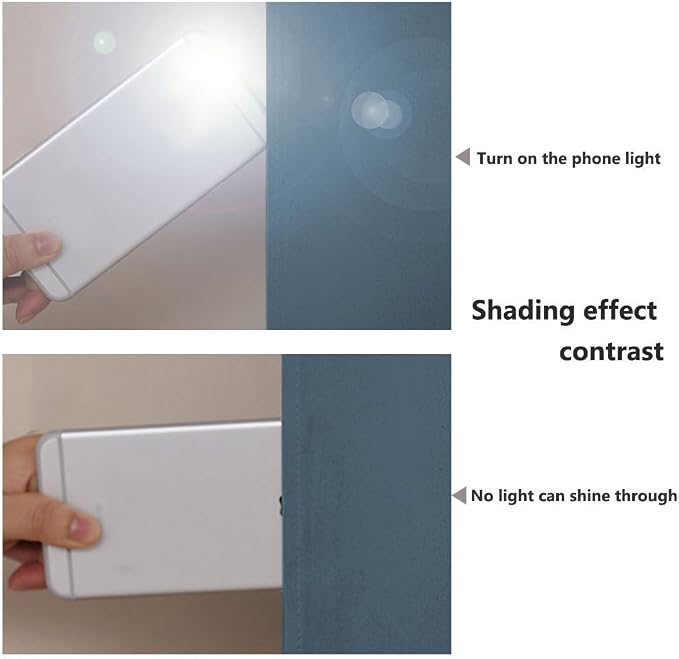 NICETOWN 100% Blackout Curtains 54" Long, Smoky Blue, 1 Pair, Double-Deck - Image 3