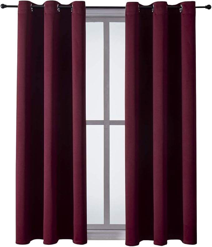 ChrisDowa Blackout Curtains for Bedroom and Living Room 63 Inches Long | 2 - Image 7