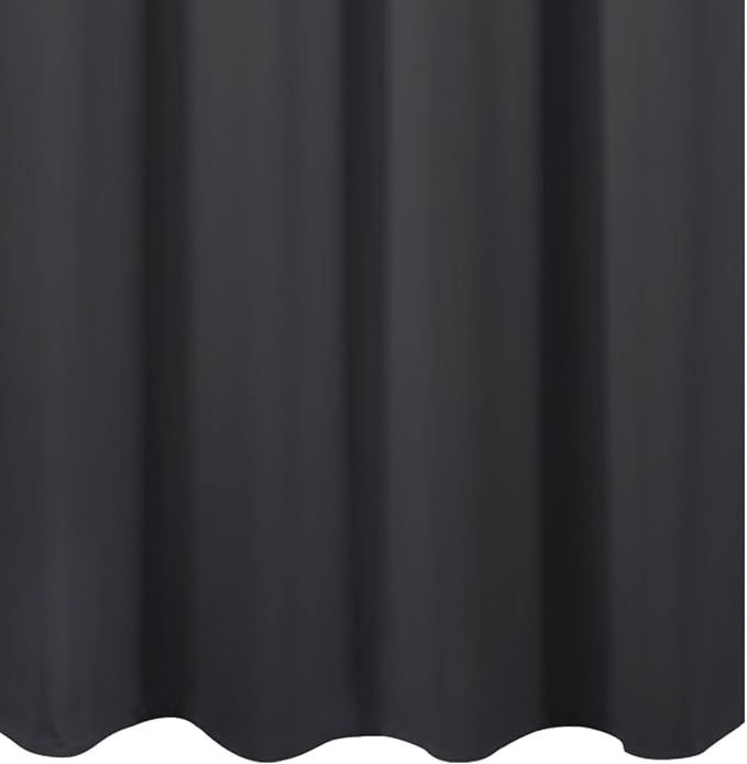 Dark Grey Thermal Blackout Curtains/52 x 45 Inch/Set of 2 Panels Room Darkening - Image 8