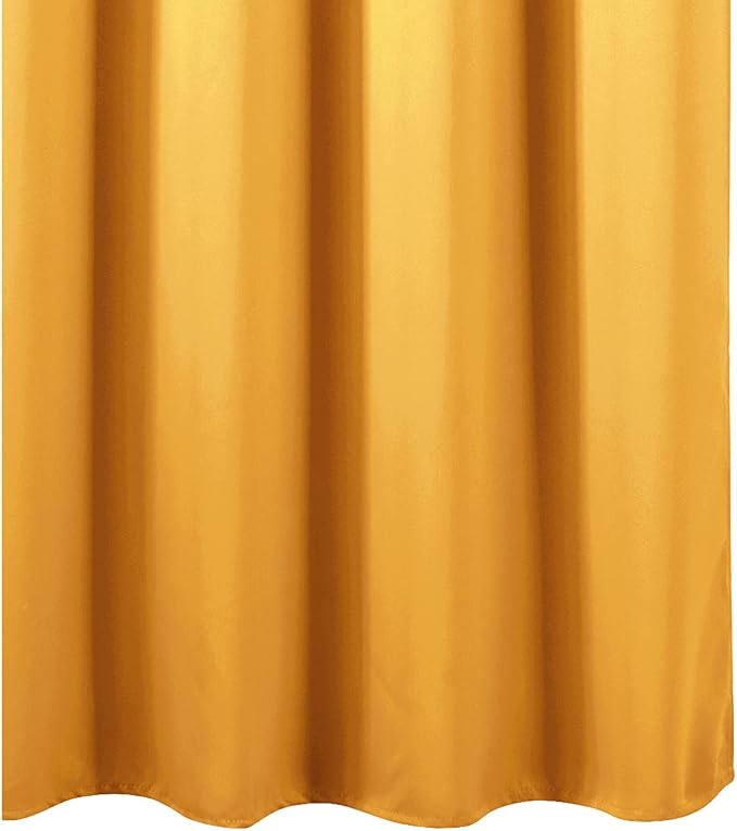 Yellow Thermal Blackout Curtains/52 x 72 Inch/Set of 2 Panels Room Darkening - Image 9