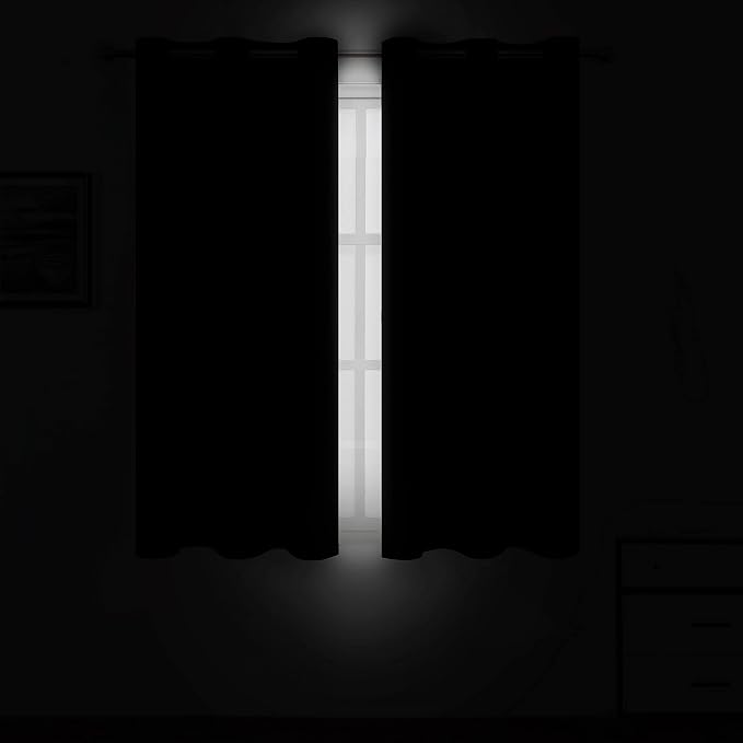 Grey Thermal Blackout Curtains/52 x 54 Inch/Set of 2 Panels Room Darkening - Image 3