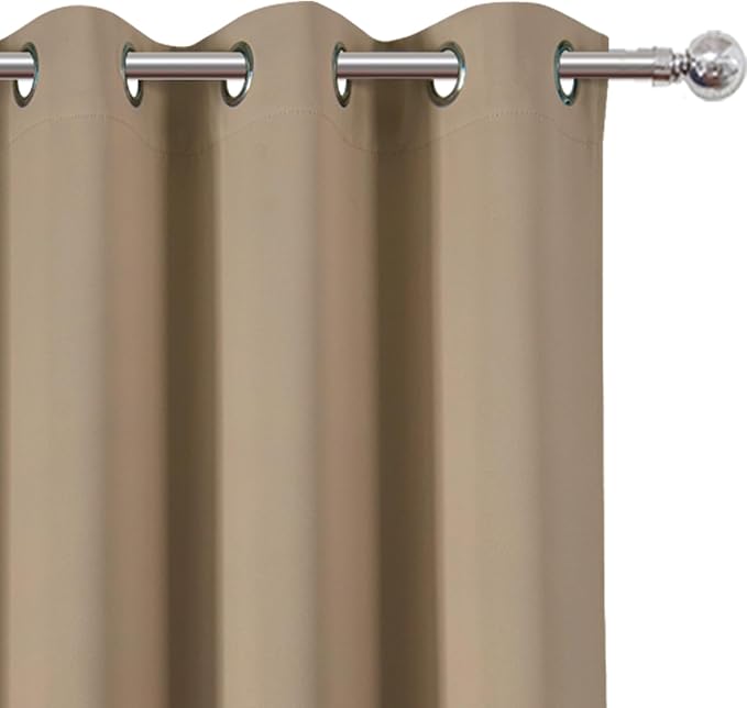 Natural Thermal Blackout Curtains/42 x 95 Inch/Set of 2 Panels Room Darkening - Image 5