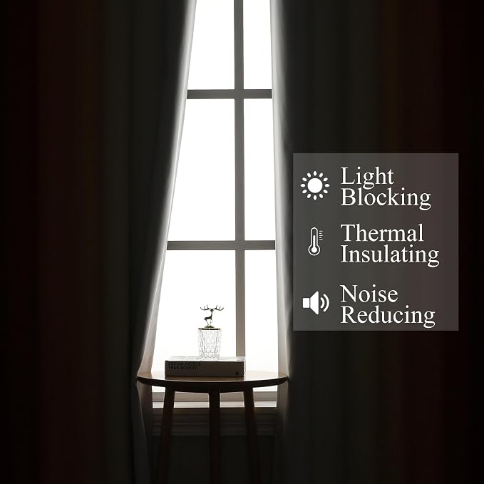 Burnt Orange and Greyish White Ombre Blackout Curtains 52Wx54L Inch Long | - Image 3