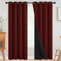 SimpleHome Burgundy Red 100% Blackout Curtains Room Darken Living Room 63 | by SimpleHome