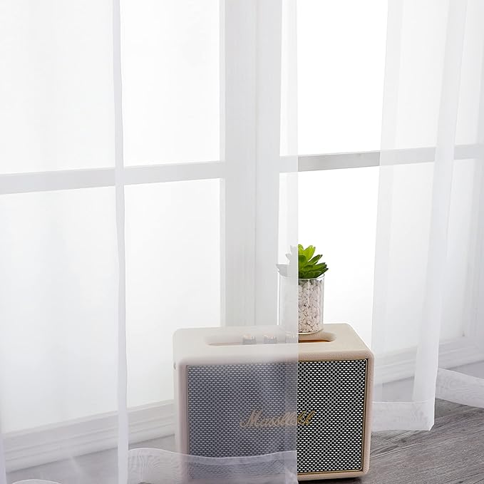 Sheer White Curtains 108 Inches Long - Image 4