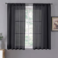 Tollpiz Sheer Curtains Linen Textured Living Room Curtain Sheers Light by Tollpiz