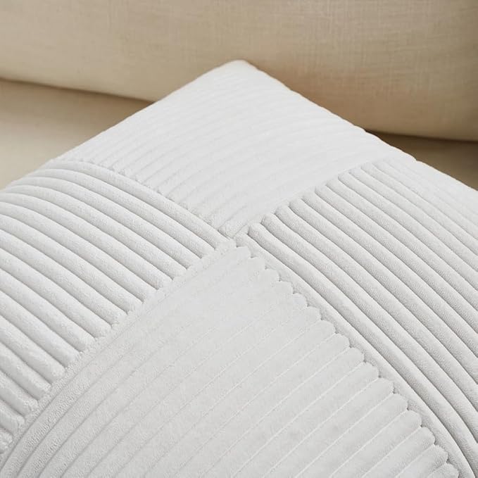 Fancy Homi 2 Packs White Lumbar Decorative Throw Pillow Covers 20x28 Inch - Image 3