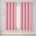Blackout Curtains 52 x 63 inch/Pink Curtains Set of 2 Panels/Thermal Insulated by Lemomo