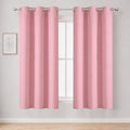 Pink Thermal Blackout Curtains/38 x 63 Inch/Set of 2 Panels Room Darkening by Lemomo