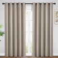 Yakamok Room Darkening Curtains 62x84 inch Length Natural-Living Room | 2 panels by Yakamok