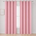Pink Thermal Blackout Curtains/52 x 95 Inch/Set of 2 Panels Room Darkening by Lemomo