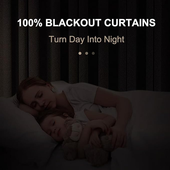 Linen Textured Total Blackout Curtains - Image 2