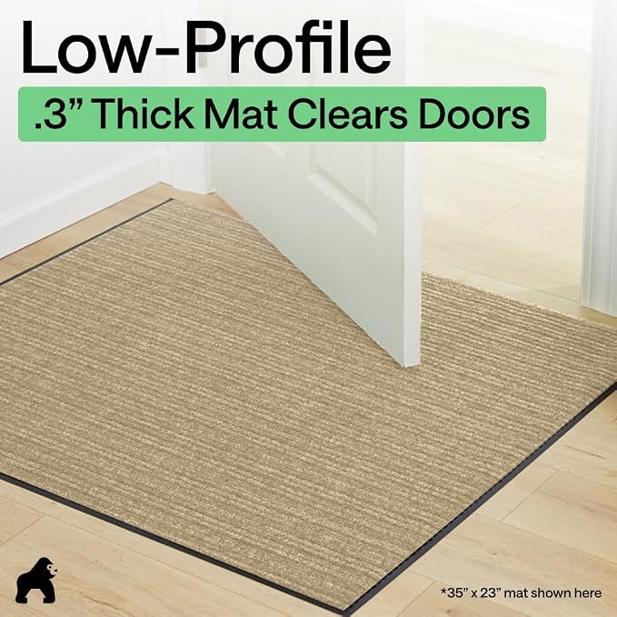 GORILLA GRIP Waterproof Traffic Guard Door Mat, 2 Pack, Indoor Outdoor Heavy - Image 9