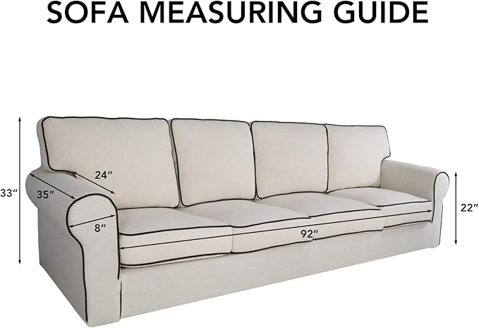 PureFit Stretch Couch Covers for Sofa 4 Seater Slipcovers Chocolate | 1-Piece - Image 6
