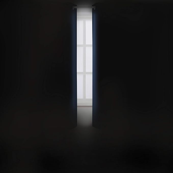 Navy Blue Thermal Blackout Curtains/42 x 72 Inch/Set of 2 Panels Room Darkening - Image 3