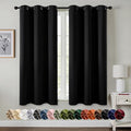 MIULEE Blackout Curtains for Bedroom 2 Panels 34 x 45 Inch Long Black | Thermal by MIULEE