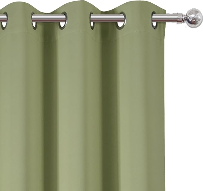 Sage Green Thermal Blackout Curtains/38 x 84 Inch/Set of 2 Panels Room - Image 6