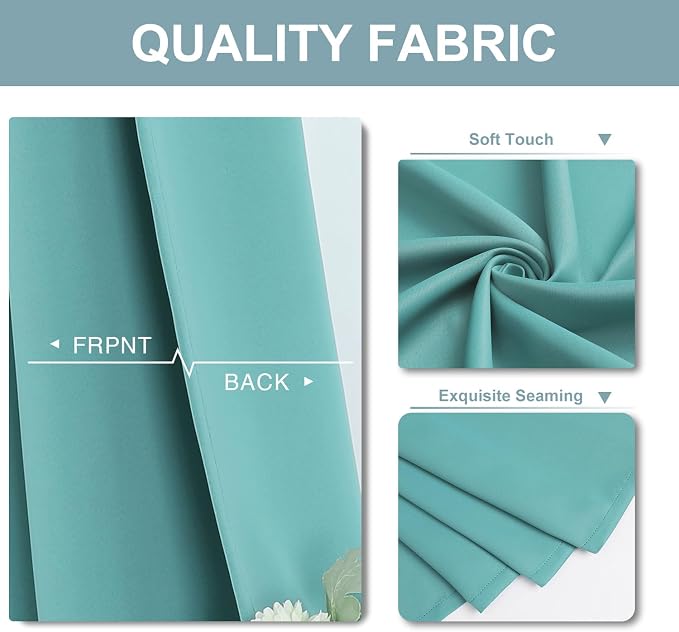ChrisDowa Blackout Curtains for Bedroom and Living Room 72 Inches Long | 2 - Image 3