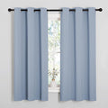 NICETOWN Vintage Blue Blackout Curtains 68 inches Length by NICETOWN