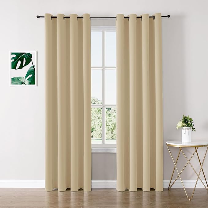 ChrisDowa Blackout Curtains for Bedroom and Living Room 80 Inches Long | 2 by ChrisDowa