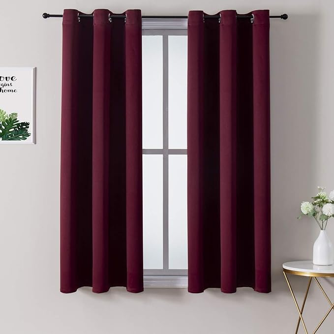 ChrisDowa Blackout Curtains for Bedroom and Living Room 63 Inches Long | 2 by ChrisDowa