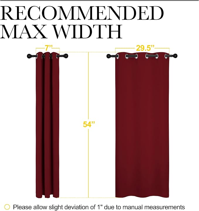 NICETOWN Christmas Burgundy Bedroom Curtains Blackout Draperies, Decorations - Image 7