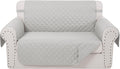Reversible Loveseat Couch Sofa Covers, Light Grey | Loveseat Covers by LuxshareHome
