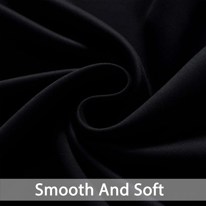 Yakamok Room Darkening Curtains 62x84 inch Length Black-Living Room | 2 panels - Image 4