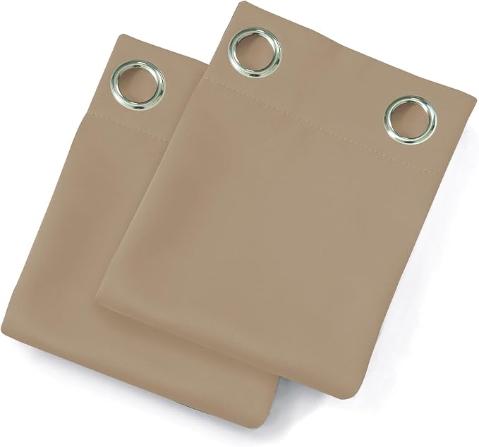 Natural Blackout Curtains 42 x 54 Inch Length Set of 2 Panels Grommet Bedroom - Image 9