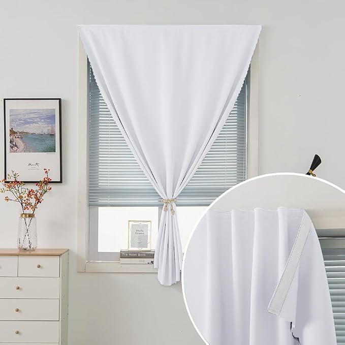 Portable Light Blocking Curtains Self-Stick Design, Removable Adhesive Window - Image 6
