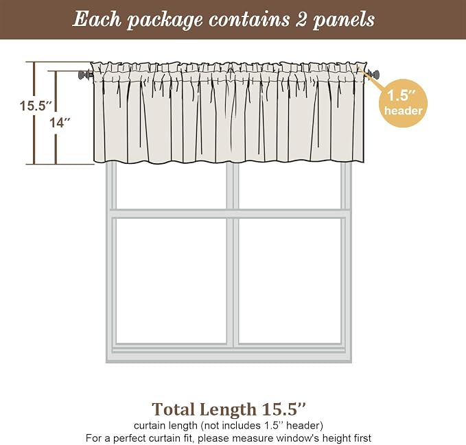 Chyhomenyc Mustard Yellow Sheer Valances - Image 3
