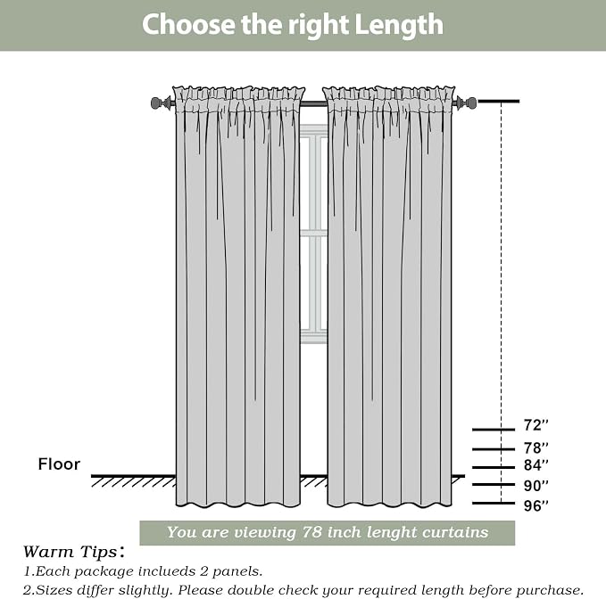 Plum Sheer Curtains, Sheer Curtains 78 Inches Long 2 Panels Set, Rod Pocket - Image 5