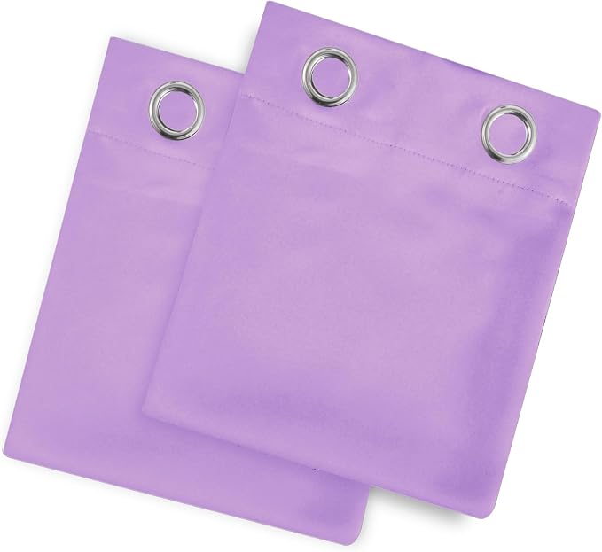 Blackout Curtains 66 x 54 Inch Long Lavender Curtains Set of 2 Panels Room - Image 9