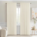 MIULEE Birch Back Tab Blackout Curtains 52x84 Inch Length 2 Panels Set | Rod by MIULEE