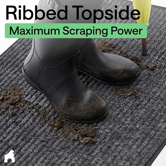 GORILLA GRIP Waterproof Traffic Guard Door Mat, Indoor Outdoor Heavy Duty - Image 4
