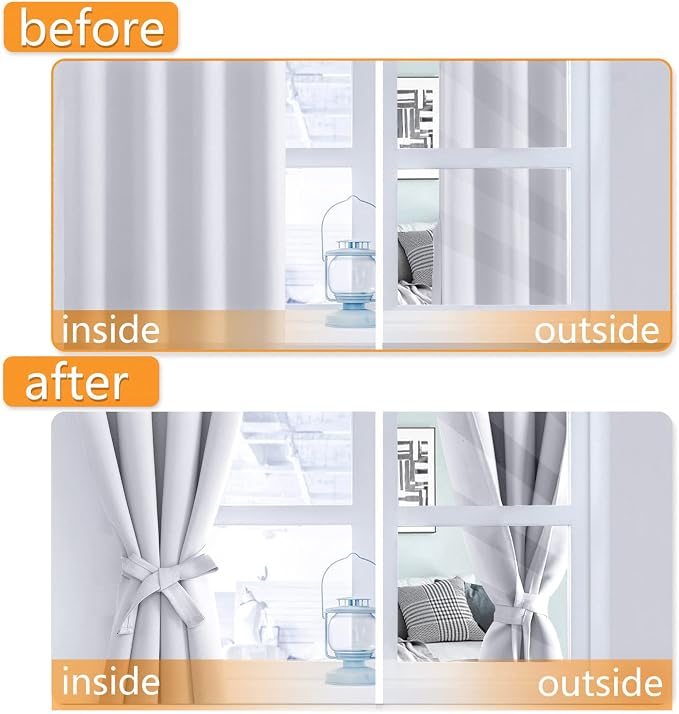 Blackout Curtains for Bedroom, 52 x 54 Inches Long, Window Curtains for Living - Image 4
