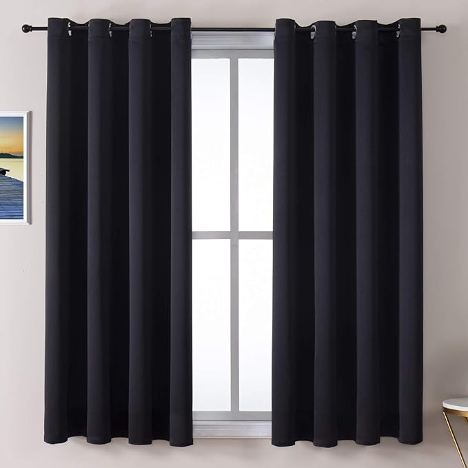 ChrisDowa Blackout Curtains for Bedroom and Living Room 63 Inches Long | 2 by ChrisDowa
