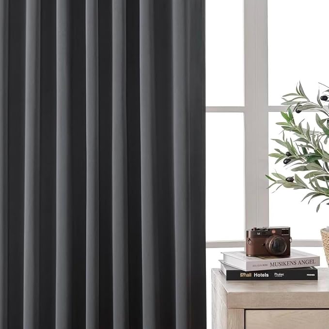 Joydeco Blackout Curtains 96 Inches Long, Thermal Insulated Black Out Curtains - Image 6