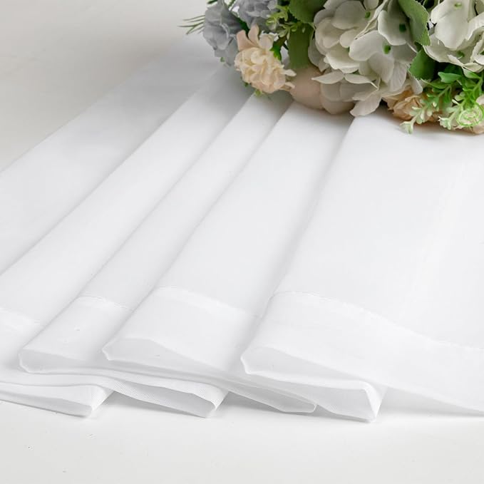 2 Panels Sheer White Curtains 72 Inches Length Window Treatment - Image 7