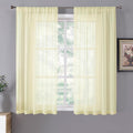 Tollpiz Sheer Curtains Linen Textured Bedroom Curtain Sheers Light Filtering by Tollpiz