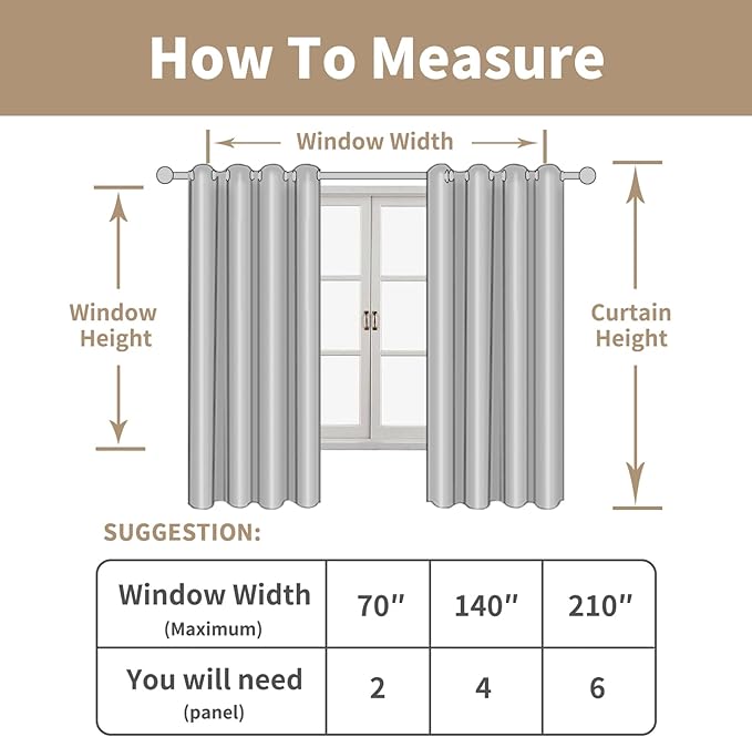 Linen Blended Window Curtains 63 inch Length - Image 7