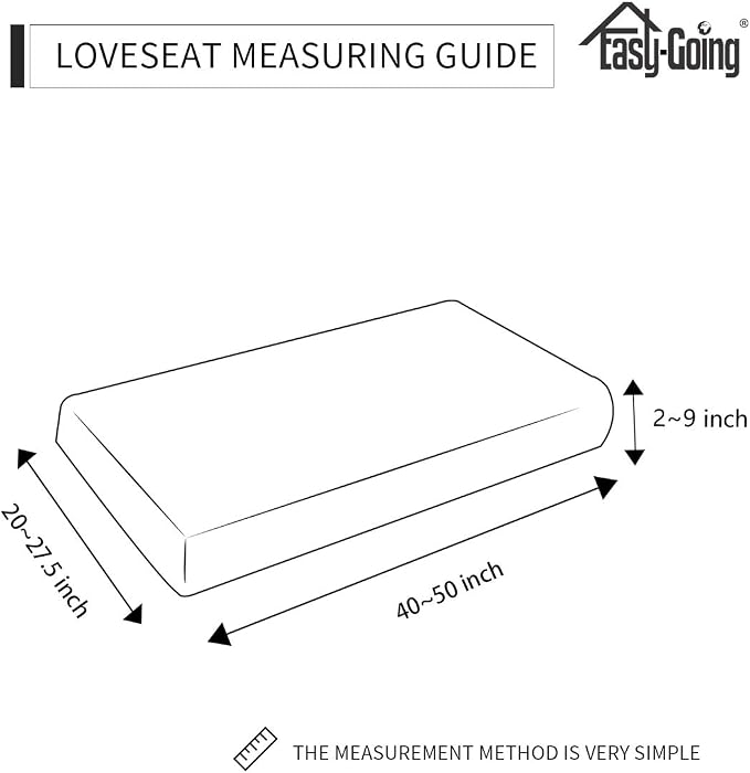 Easy-Going Stretch 1 Piece Loveseat Couch Cushion Cover - Image 5